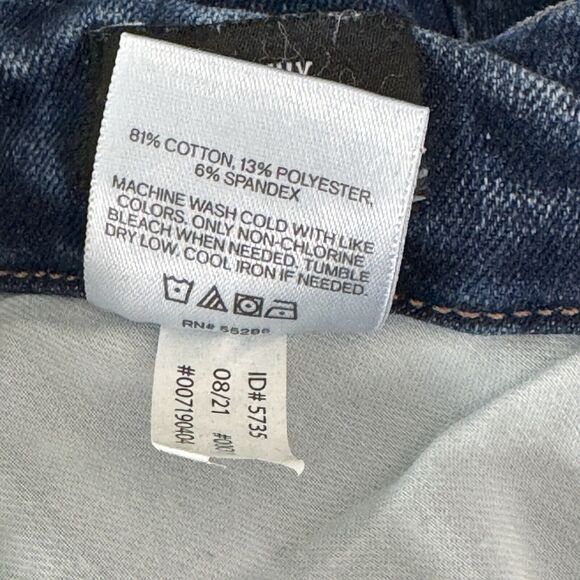 Express Medium (6/9/10) Skinny Jeans Hi-Rise Pockets Zip-Fly Stretch Blue Womens - Picture 9 of 9